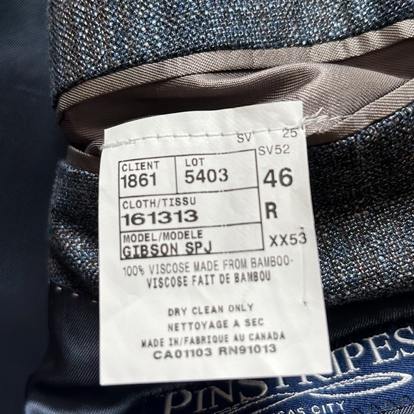 Jack Victor blue/brown single breasted sport coat - Picture 12 of 13